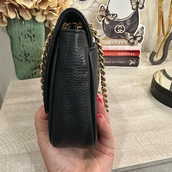 Michael Kors Jet Set Soft Black Leather Crossbody EUC - Picture 8 of 9